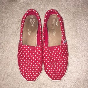 Toms Red Polka Dot Youth Size 4